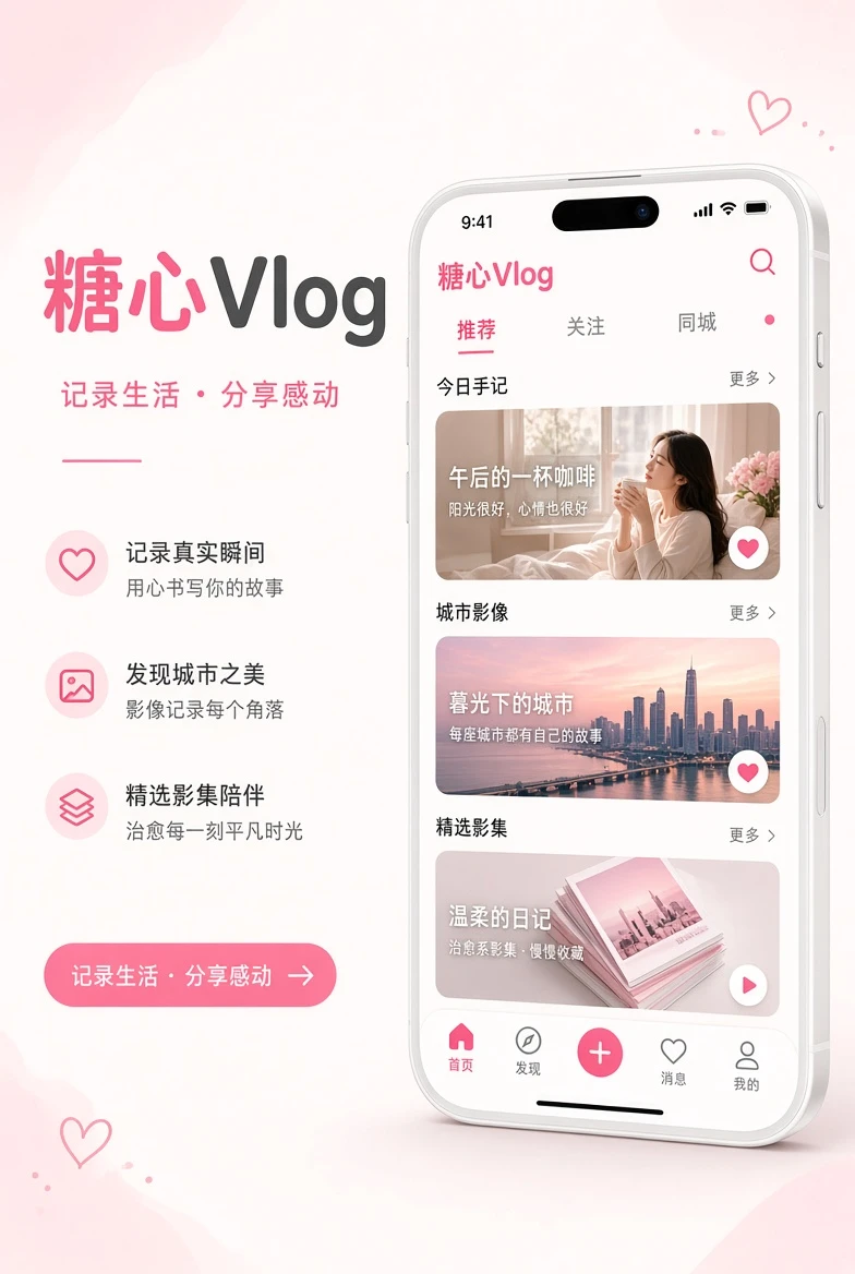 糖心Vlog APP:把影集与便笺放进口袋里